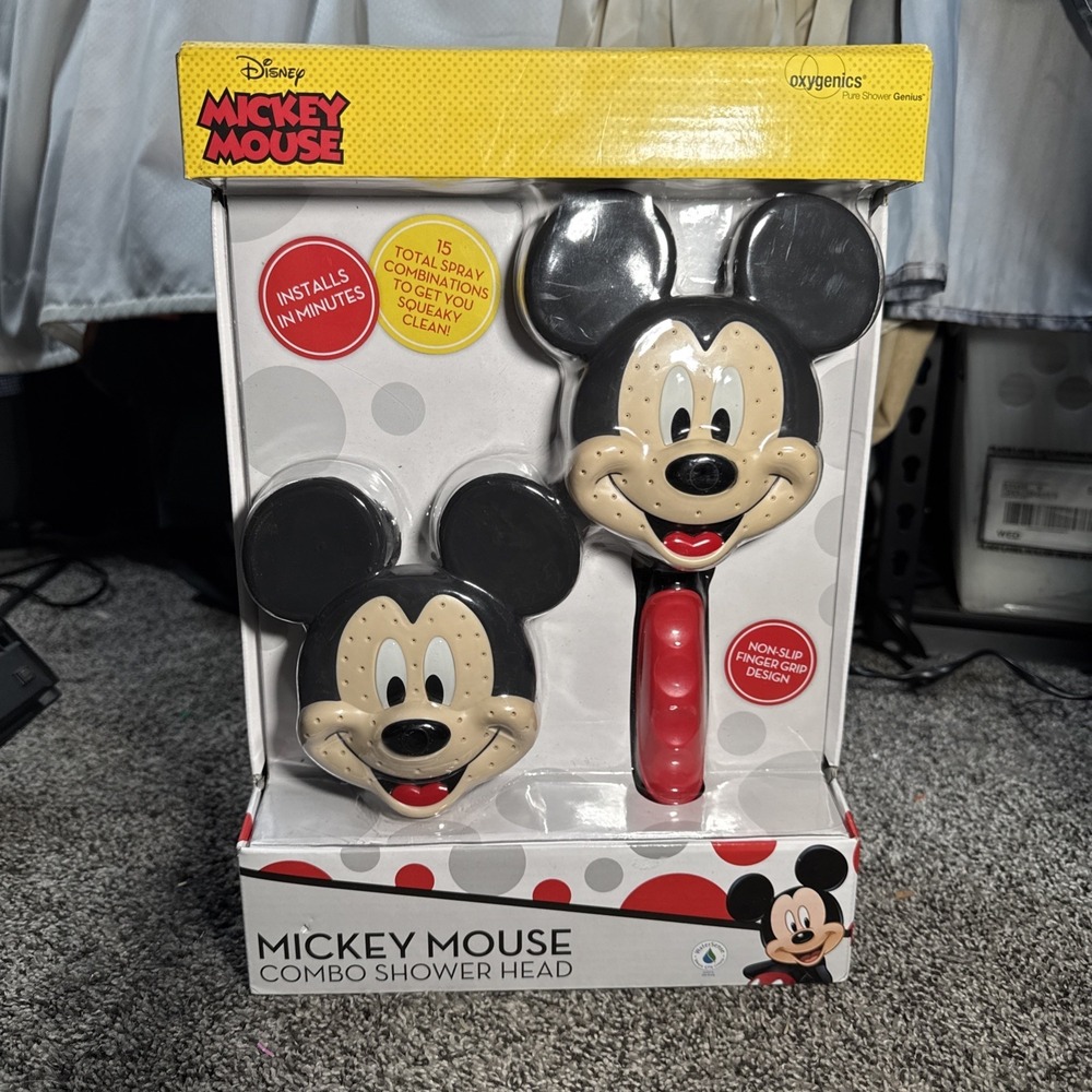Disney Mickey Mouse Oxygenics Combo Shower Head And hand held Brand new